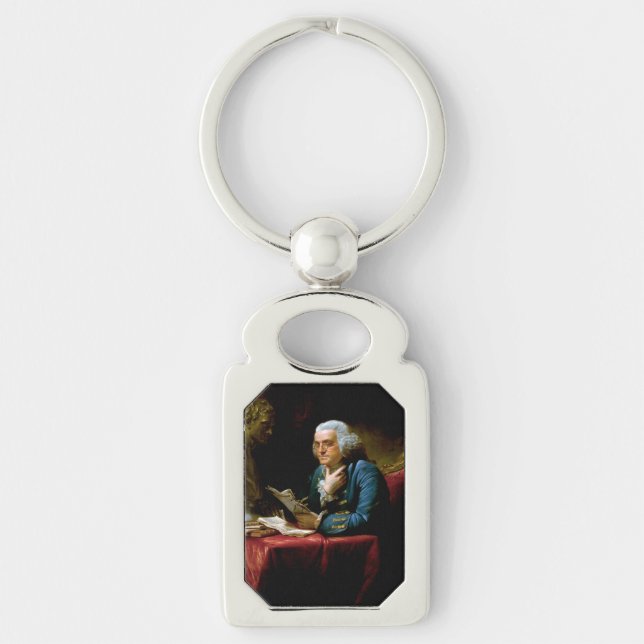 Thumb Portrait, Benjamin Franklin Gründungsvater Schlüsselanhänger (Vorderseite)