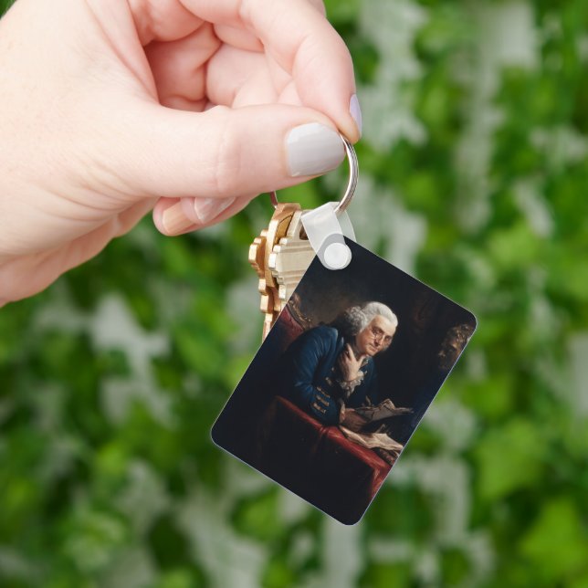 Thumb Portrait, Benjamin Franklin Gründungsvater Schlüsselanhänger (Hand)