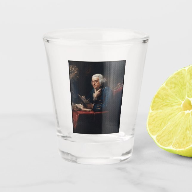 Thumb Portrait, Benjamin Franklin Gründungsvater Schnapsglas (Vorderseite)