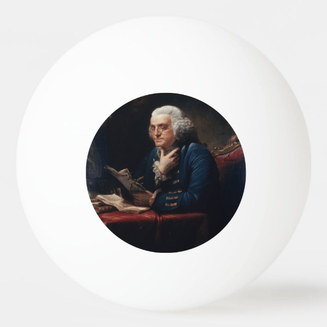 Thumb Portrait, Benjamin Franklin Gründungsvater Tischtennisball (Vorderseite)