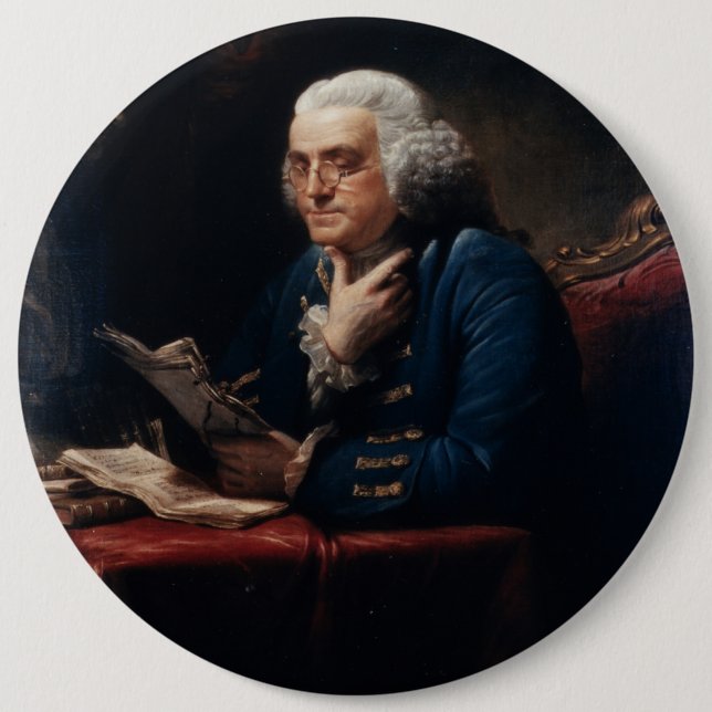 Thumb Portrait Benjamin Franklin im Weißen Haus Button (Vorderseite)