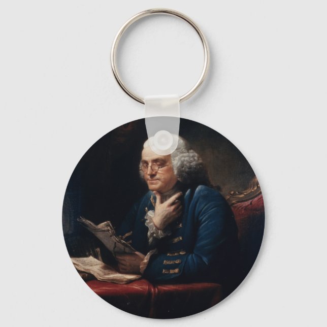Thumb Portrait Benjamin Franklin im Weißen Haus Schlüsselanhänger (Vorderseite)