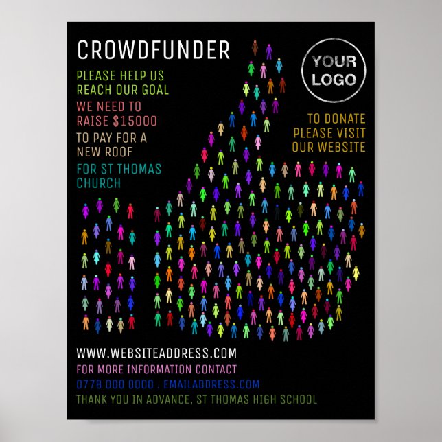 Thumb Signal Design, Crowdfunder, Crowdfunding Poster (Vorne)
