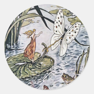 Thumbelina-Aufkleber Runder Aufkleber
