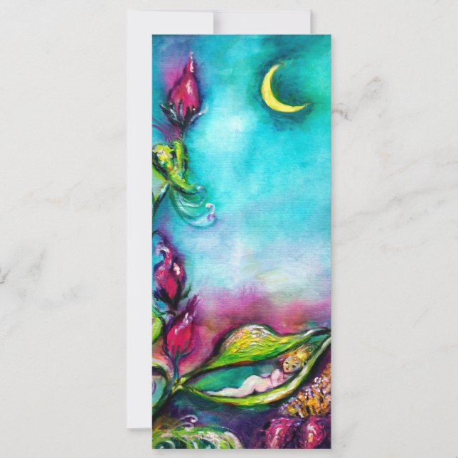 THUMBELINA, BABY DUSCHE EINLADUNG (Vorderseite)