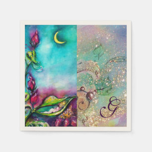 THUMBELINA BABY SHOWER MONOGRAM SERVIETTE