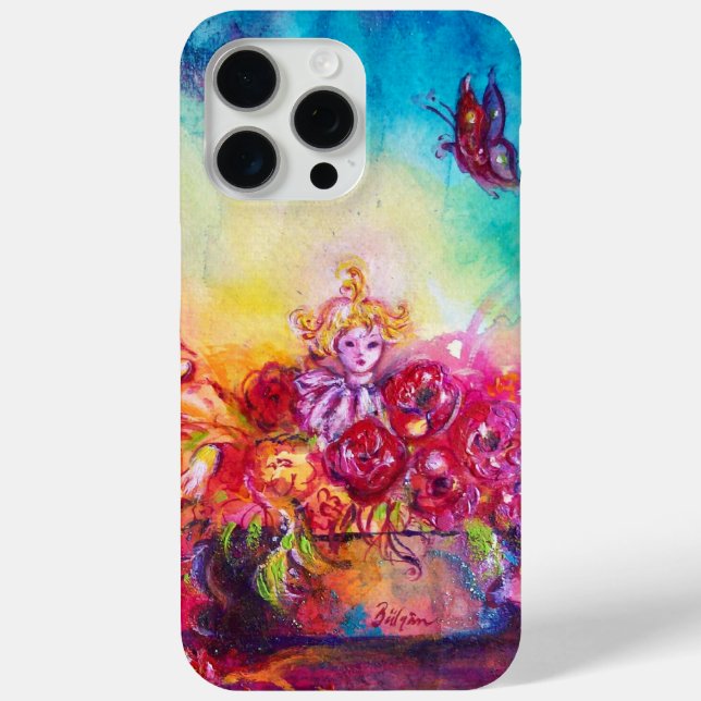 THUMBELINA,BLUME BASKET UND SCHALTFLÄCHE iPhone 15 PRO MAX HÜLLE (Rückseite)