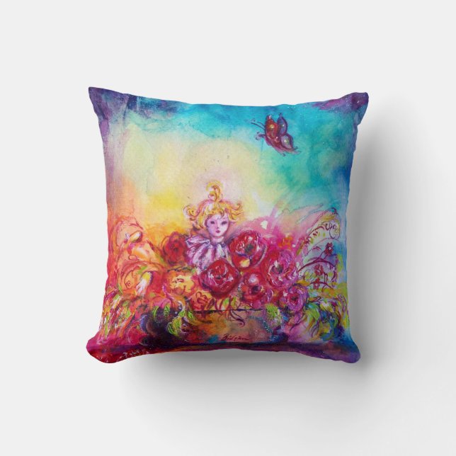 THUMBELINA, BLUME BASKET UND SCHALTFLÄCHE KISSEN (Vorderseite)