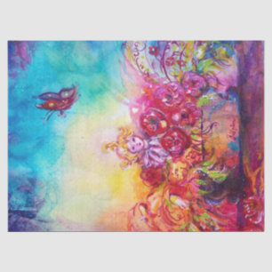 THUMBELINA,BLUME BASKET UND SCHALTFLÄCHE SEIDENPAPIER