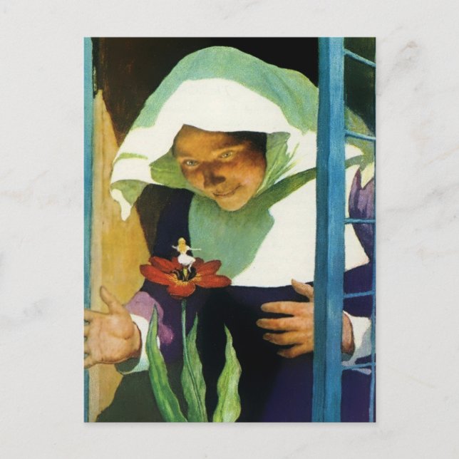 "Thumbelina" Malerei Kunst von NC Wyeth Postkarte (Vorderseite)