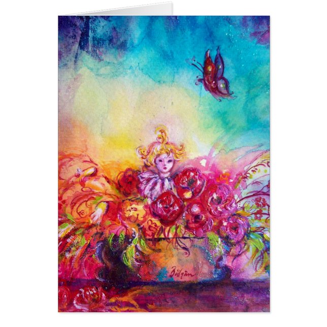 THUMBELINA, PANIER À FLEURS ET BOUTEILLE (Devant)