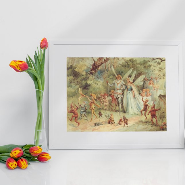 Thumbelina und Prince Wedding, Vintage Mairy Tales Poster (Von Creator hochgeladen)