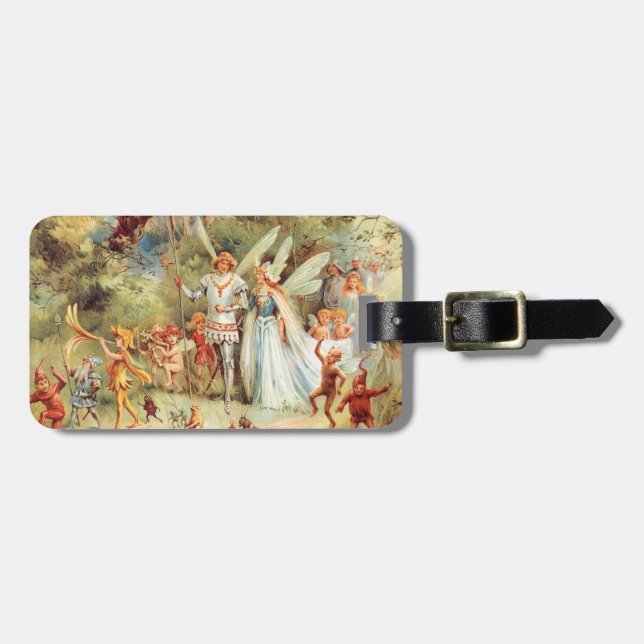 Thumbelinas Hochzeit im Wald Gepäckanhänger (Vorderseite horizontal)