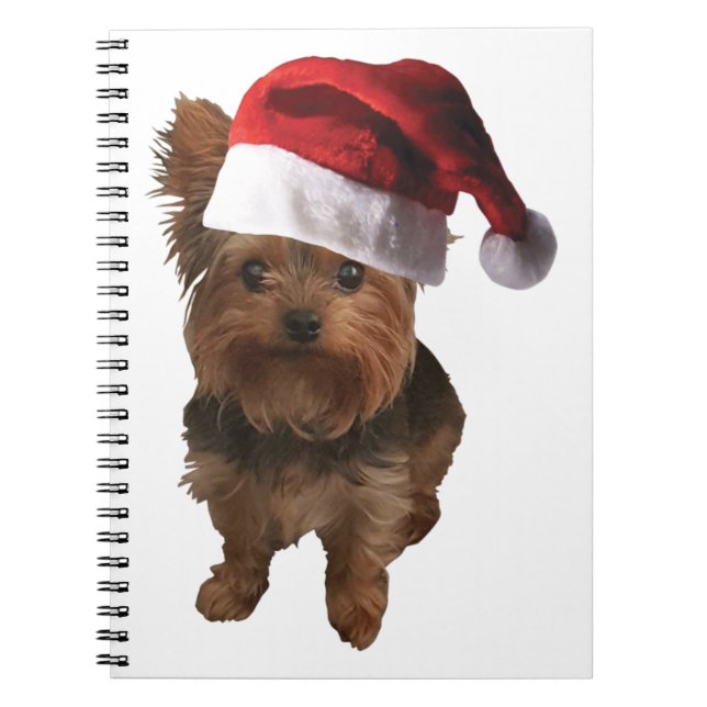 Thumbnail_Weihnachtsmannmütze Yorkie Notizblock (Vorderseite)