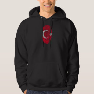 Thumbprint der türkischen Flagge Hoodie