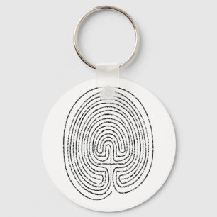 Thumbprint Labyrinth Schlüsselanhänger