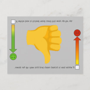 Thumbs Down Emoji Postcard Postkarte