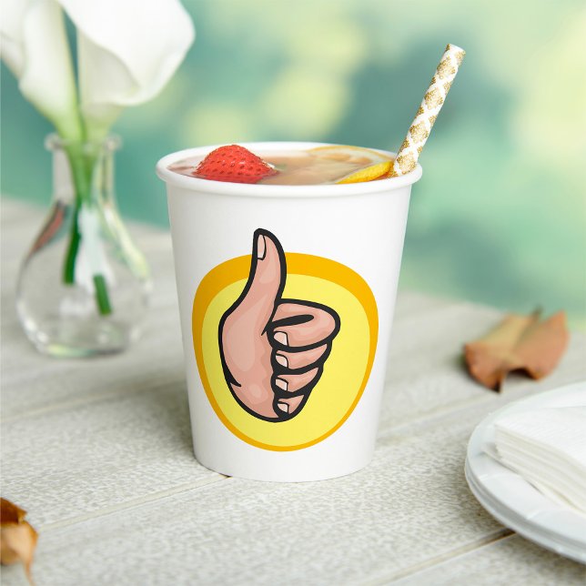 Thumbs Up Gesture Pappbecher (Von Creator hochgeladen)