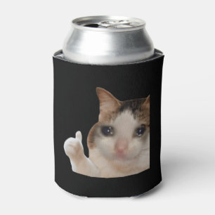 Thumbs Up Ok Cat Meme Doppelseitiges Schwarz Dosenkühler