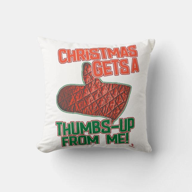 Thumbs Up Oven Mitt Weihnachten Saison Design Kissen (Vorderseite)