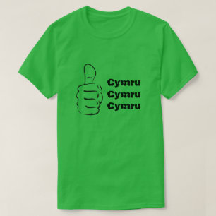 Thumbs up und Cymru dreimal T-Shirt