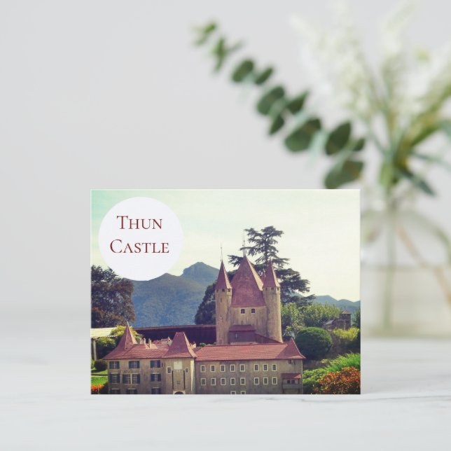 Thun Castle - Schweiz Postkarte (Stehend Vorderseite)