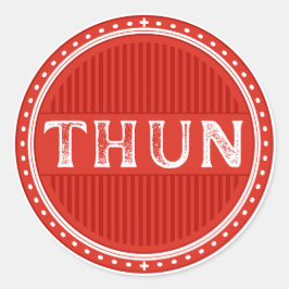 Thun City Pride Emblem – Schweizer Identität Runder Aufkleber