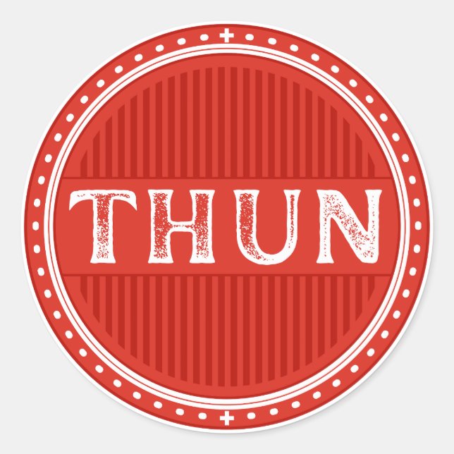 Thun City Pride Emblem – Schweizer Identität Runder Aufkleber (Vorderseite)