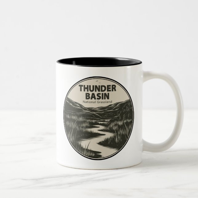 Thunder Basin National Grassland Wyoming Stream Zweifarbige Tasse (Rechts)