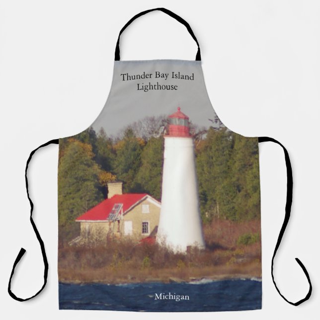 Thunder Bay Island Leuchtturm apron Schürze (Vorderseite)