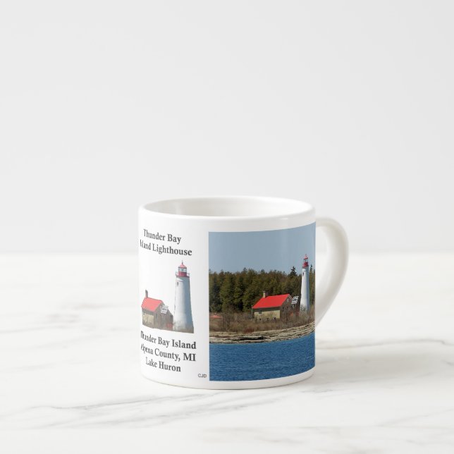 Thunder Bay Island Light Espresso Tasse (Vorderseite Rechts)