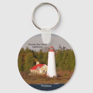 Thunder Bay Island Lighthouse Schlüsselkette Schlüsselanhänger