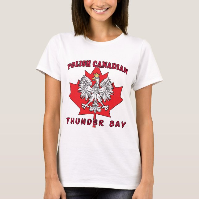 Thunder Bay Polnisch Kanadisches Leaf T-Shirt (Vorderseite)