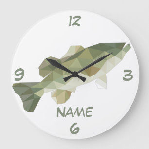 Thunder_Cove fischen Große Wanduhr