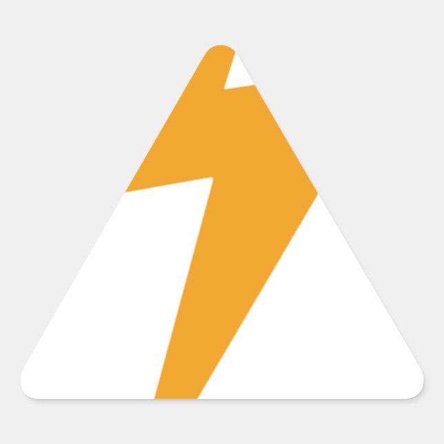 Thunder Energy Yellow Print Dreieckiger Aufkleber (Vorderseite)