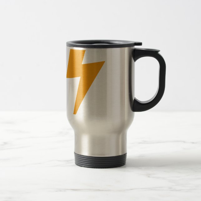 Thunder Energy Yellow Print Reisebecher (Rechts)