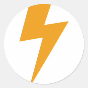 Thunder Energy Yellow Print Runder Aufkleber