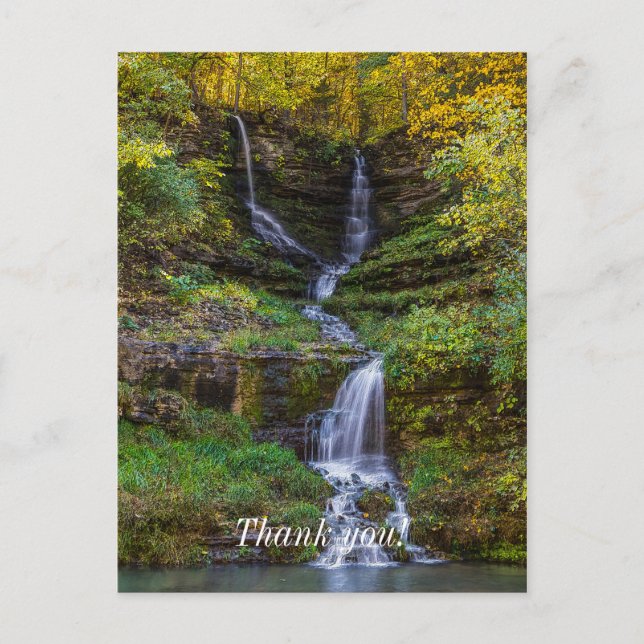 Thunder Falls Painterly Postkarte (Vorderseite)