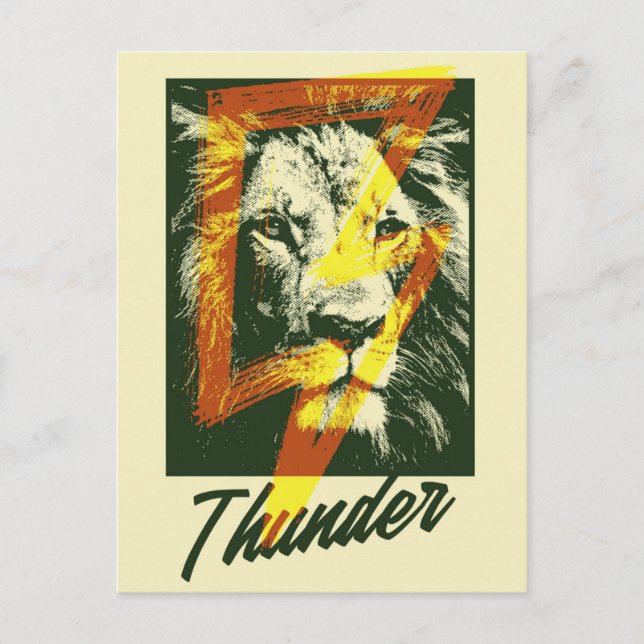Thunder Lion Postkarte (Vorderseite)