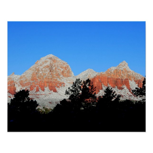 Thunder Mountain im Schnee Poster (Vorderseite)