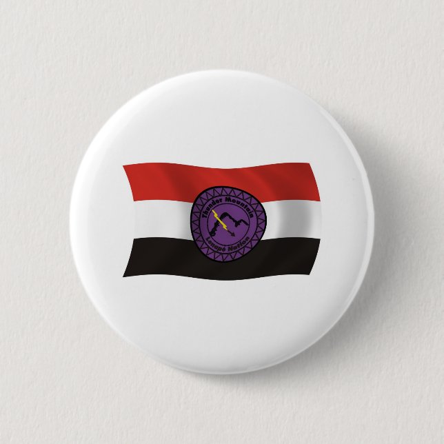 Thunder Mountain Lenape Nation Flaggen Knopf Button (Vorderseite)