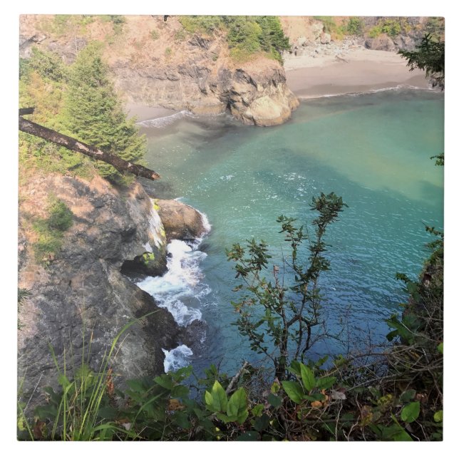 Thunder Rock Cove, Samuel H. Boardman, Oregon Fliese (Vorderseite)