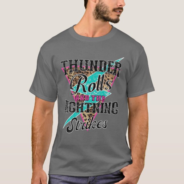 Thunder Rolls Lightning Leopard Land Vibe Weste T-Shirt (Vorderseite)