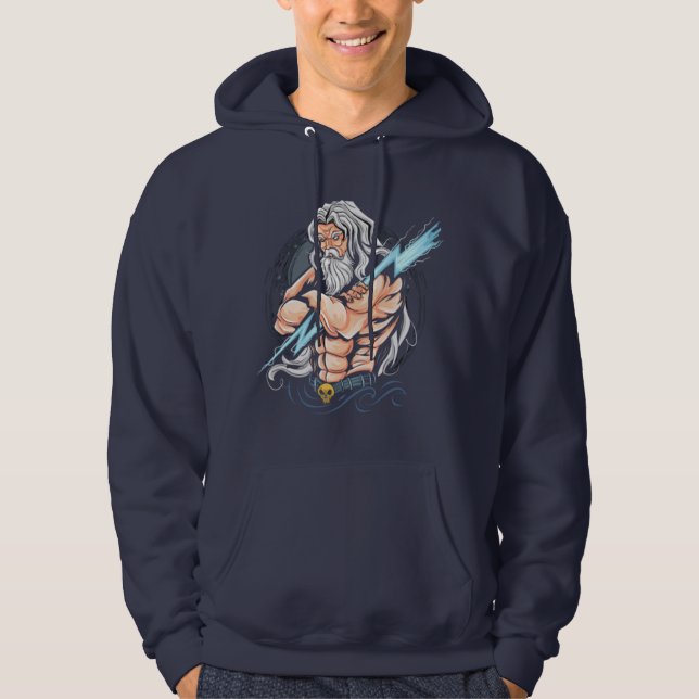 Thunder Zeus Design Hoodie (Vorderseite)