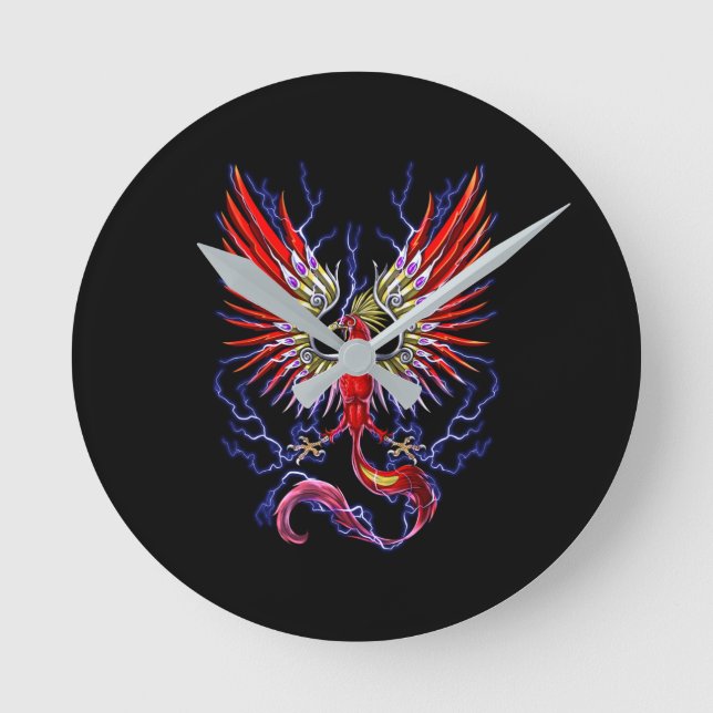 Thunderbird Cryptid Creature Runde Wanduhr (Vorderseite)