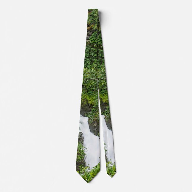 Thunderbird Falls Painterly Neck Tie Krawatte (Vorderseite)