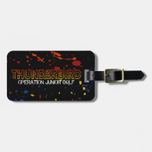 Thunderbird Golf Bag Tag - Black Spritzer Edition