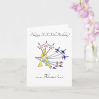 Thunderbird Initial A Birthday Card