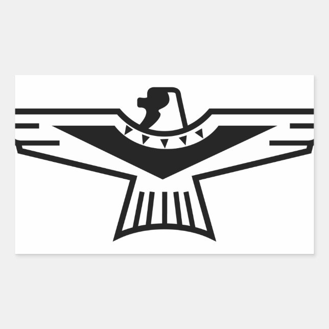 Thunderbird-Kontur Rechteckiger Aufkleber (Vorderseite)