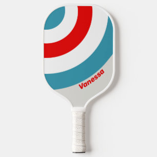 Thunderbird Kreisstreifen mit Namen Pickleball Schläger